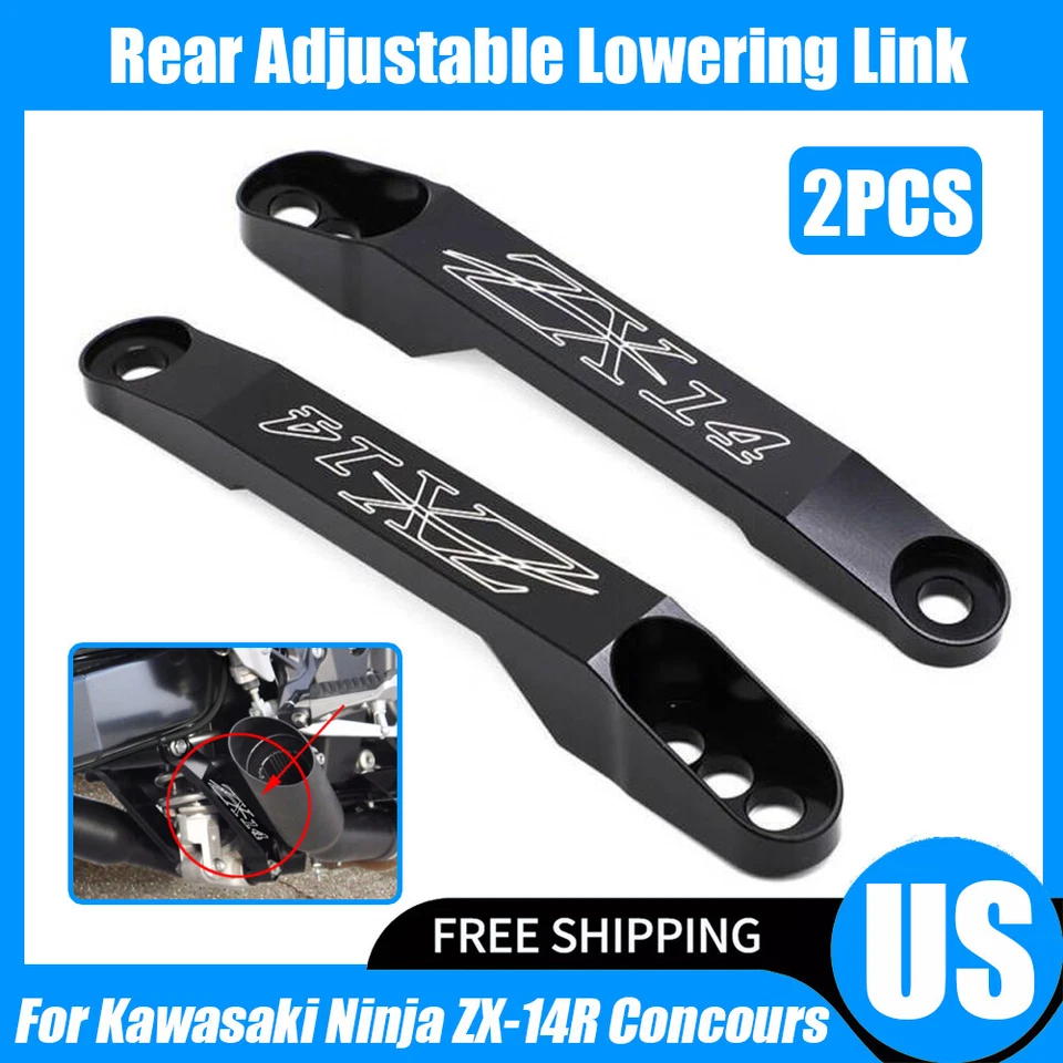 For Kawasaki Ninja ZX-14R Concours 1400 Rear Adjustable Lowering Link Aluminum Foto 1 de 4