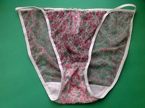 Women Panties,Bikinis Secret TresuresSize 6 Multicolor Floral Gauze W/decoration - Picture 1 of 6