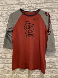 The Nike Tee St Louis Cardinals Shirt Junior’s Size Large 3/4 Sleeve - Picture 1 of 10
