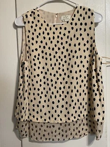 Kate Spade Silk Polka Dot Sleeveless Blouse, Size S - Picture 1 of 7