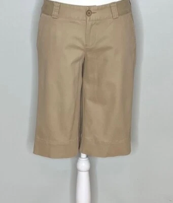 LACOSTE Mujer Bermuda Tostada Shorts, Algodón, Bolsillos, Talla S Foto 1 de 4