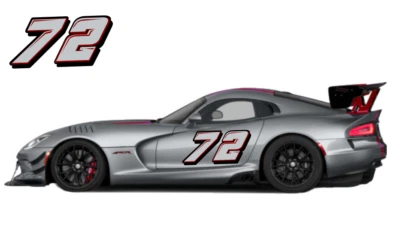 Adhesivo personalizado número de pista carreras rally coche deportivo impresión en color gráfico de puerta Foto 1 de 4