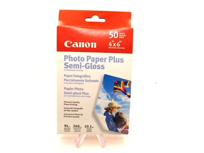 Cannon 50 Sheets Photo Paper Plus Semi-Gloss New in package 4" x 6" - Image 1 of 4