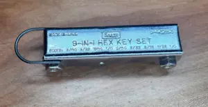 Vintage Sears 9-46283 9-in-1 Hex Key Set SAE Craftsman - Picture 1 of 13