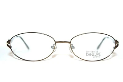 CATHERINE DENEUVE CD-297 SBRN BROWN AUTHENTIC WOMEN RX EYEGLASSES 53-17-135 CASE - Image 1 of 4