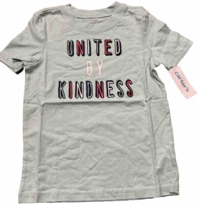 Carters T- Shirt~ Kids~Toddler~ Boys & Girls United By Kindness Sz- 5t  New! - Image 1 of 4
