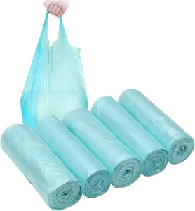 4 Gallonen Badezimmer Müllsäcke, 5 Rollen/100 Stück kleine GRIFFE Müllsäcke für - Bild 1 von 12