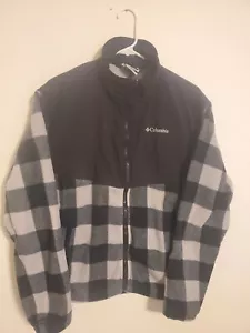 Abrigo Chaqueta Intercambio a Cuadros Negra Para Hombre Grande L Columbia De Colección Cremallera Completa - Imagen 1 de 6