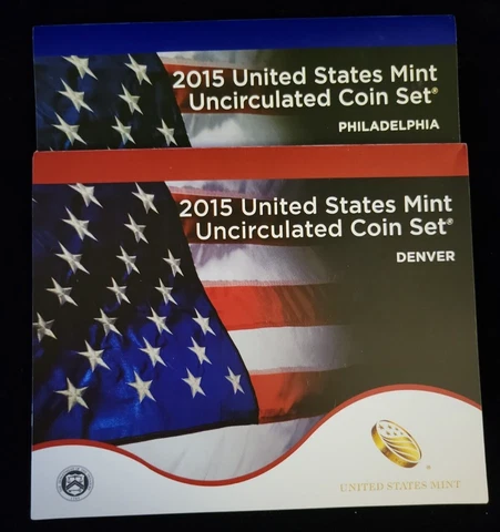 2015 P&D Uncirculated Mint Set | Beautiful Set | US Mint Set | UNC Cover