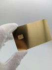 Schwermetall Edelstahl Kreditkarte Rohling mit Chip Slot, Magnetstreifen gold matt