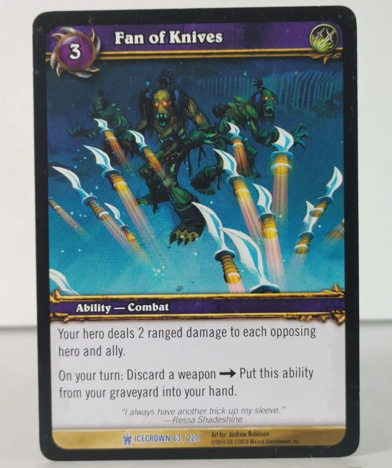 Fan of Knives - Icecrown - 63/220 - WoW TCG - Rare - Image 1 of 1