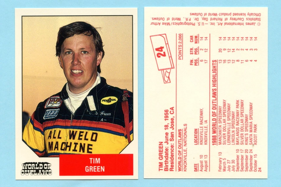 1988 World of Outlaws - Tim Green - Image 1 of 1