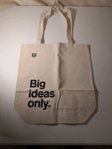 Conde Nast 'Big Ideas Only' Canvas Tote Bag - Promotional Cotton Shopping Bag - Picture 1 of 2