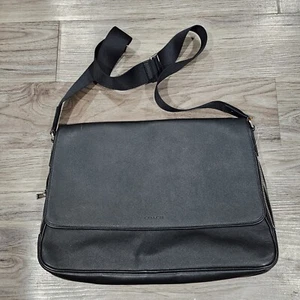 Coach Lexington Saffiano Business Messenger F71263 Black - Picture 1 of 6