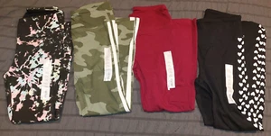 NWT 4 Girls size 7 SO HR Leggings Black/Hearts, Camo, Burgundy, Splatter -4870 - Picture 1 of 6