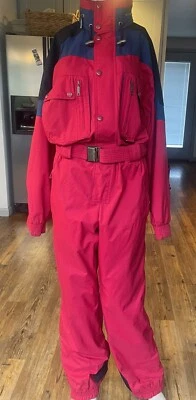 男式滑雪服标记 Epigal One Piece 雪地服 雪地围兜 滑雪 滑雪板 尺寸 M 复古 — 第 1/4 张图片