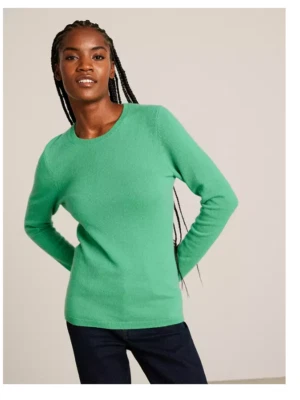 Cashmere Crew Neck Jumper, Mid Green John Lewis RRP £79.00 CA134 - Image 1 of 4