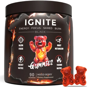 Pre Workout Gummies OxyShred Stim Fat Burner Gummy | Focus, Energy, Thermo Shred - Picture 1 of 12