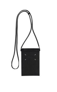 Maison Margiela •Unisex • Black Four-Stitched Leather • Phone Bag