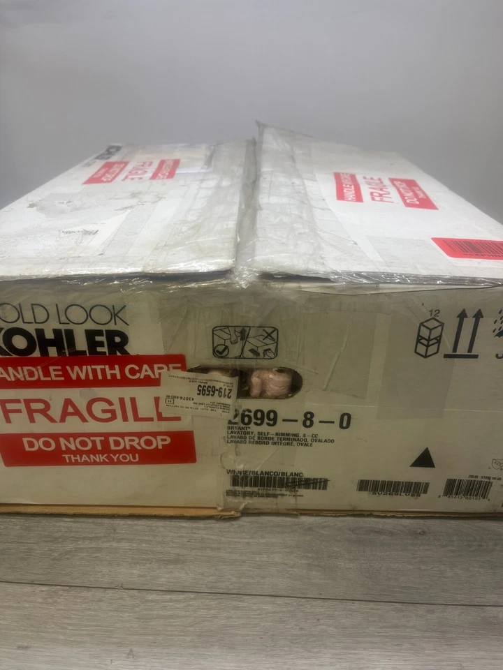 Fregadero de baño ovalado en blanco Kohler 2699-8-0 Bryant Foto 1 de 1