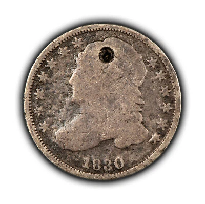 1830 10c Capped Bust Silver Dime - Full Date - SKU-Y6023 - Image 1 of 4