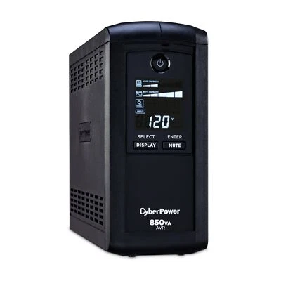 CyberPower CP850AVRLCD 5+4 Outlets Intelligent LCD Tower UPS System 850VA 510W - Image 1 of 4