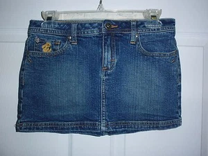 Cute Rocawear Blue Denim Junior Size 1 mini skirt. - Picture 1 of 7