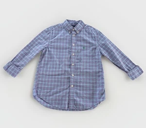 Ralph Lauren Boys Shirt M (10-12) Blue Plaid Button Down NWOT Long Sleeve - Picture 1 of 7