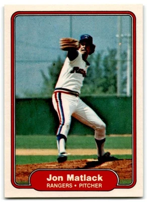 1982 Fleer Jon Matlack Texas Rangers #323 - Image 1 of 2