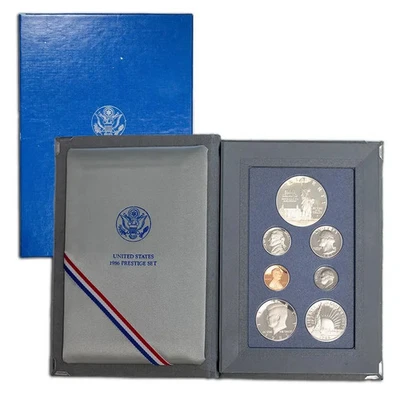 1986-S US Mint Prestige Proof Set With 90% Silver Dollar NO COA - Image 1 of 4