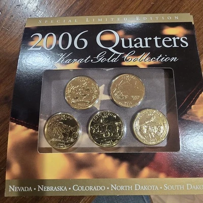 2006 24 Karat Gold Plated Stare Quarters Set Limited Edition - Image 1 of 2
