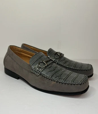 Antonio Cerrelli Elite 6634 Hombres’s 9 Zapatos de Vestir Imitación Informal Sin Cordones Mocasines Gris Foto 1 de 4
