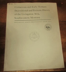 GEOLOGY PALEONTOLOGY MONTANA K-T STRATIGRAPHY LIVINGSTON REGION WITH NICE MAP - Picture 1 of 1