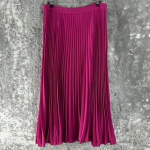 Boden Size 8 Pleated Maxi A Line Pink Purple Skirt Zip Casual - Picture 1 of 8