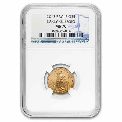 2013 1/10 oz American Gold Eagle MS-70 NGC (Early Release) - Image 1 of 3