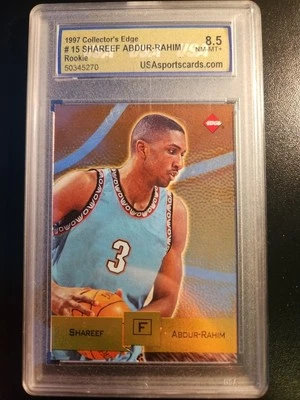 Collector's Edge #15 1997 Shareef Abdur-Rahim RC 8,5 casi nuevo Foto 1 de 2