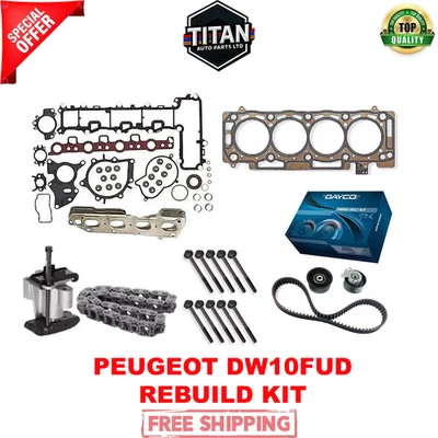 KIT CORREA DISTRIBUCIÓN CITROEN PEUGEOT DW10FUD 2.0L HDI DIÉSEL BOXER + PIEZAS RECONSTRUIDAS Foto 1 de 4