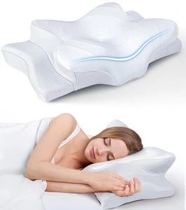 Almohada de enfriamiento ultra alivio del dolor para soporte de cuello, almohada cervical ajustable... - Imagen 1 de 7