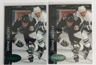 (2) 1992-93 Parkhurst Wayne Gretzky Emerald Ice & Base #65 - Image 1 of 2