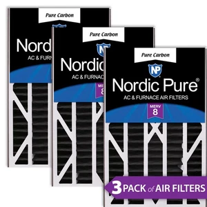 Air Bear Cub 16x25x3 Replacement Carbon Odor Reduction Merv 8 Air Filters 3 Pack - Picture 1 of 7