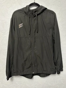 Hurley Mens Size Medium Black Exist Hooded Full Zip Windbreaker Lightweight D2 - Picture 1 of 12