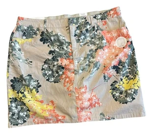 Croft & Barrow Womens Floral Stretch Skort Size 18 Secretly Slimming Skirt NWT - Picture 1 of 6