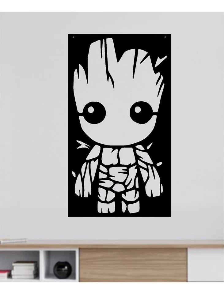 Groot I Guardiani Della Galassia Quadro In Metallo  - Immagine 1 di 1