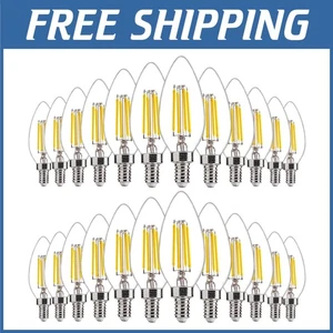 24 Pack Dimmable LED Candelabra Bulbs 5000K Daylight - Picture 1 of 11