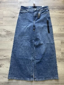 Banana Republic Damenjeans hoher Bund Relaxed weites Bein Größe 30/10 dunkel neu mit Etikett - Bild 1 von 8