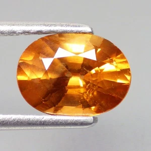 3.33 Cts Phenomenal Oval Cut (9 x 6 mm) AAA 100% Natural Yellowish Orange Zircon - Foto 1 di 7