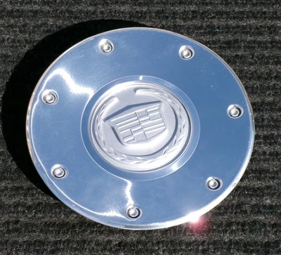 One NICE Genuine Cadillac CTS Polished Center Cap Hubcap For 16" 2003 2004 OEM - Image 1 of 4