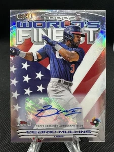 Cedric Mullins 2023 Topps Finest World's Finest /99 Refractor Auto Orioles Mets - Picture 1 of 2