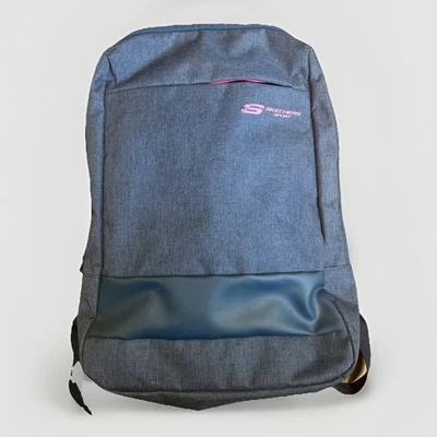 Mochila deportiva Skechers bolsa para libros tableta bolsillo azul 3 cremalleras 16”x12 Foto 1 de 4