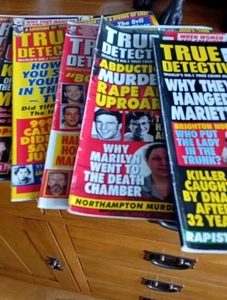 6 Vintage Real Crime Magazines Various Years True Detective True Crine - Picture 1 of 7